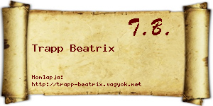Trapp Beatrix névjegykártya